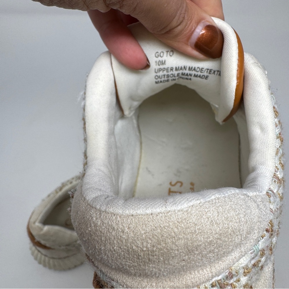 Matisse Woven Platform Sneakers – Neutral Tweed Lace-Up Shoes Size 10 - Picture 7 of 7